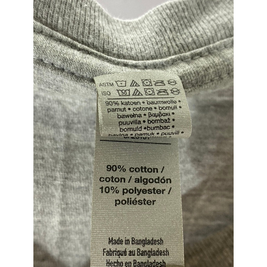 GILDAN Men's Gray Bodega Cats Graphic Crewneck Short Sleeve T-Shirt SZ S