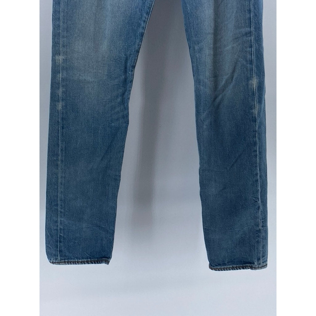 LEVI'S Women's Light Wash Blue Denim Button-Fly 501 CT Jean SZ 33X34