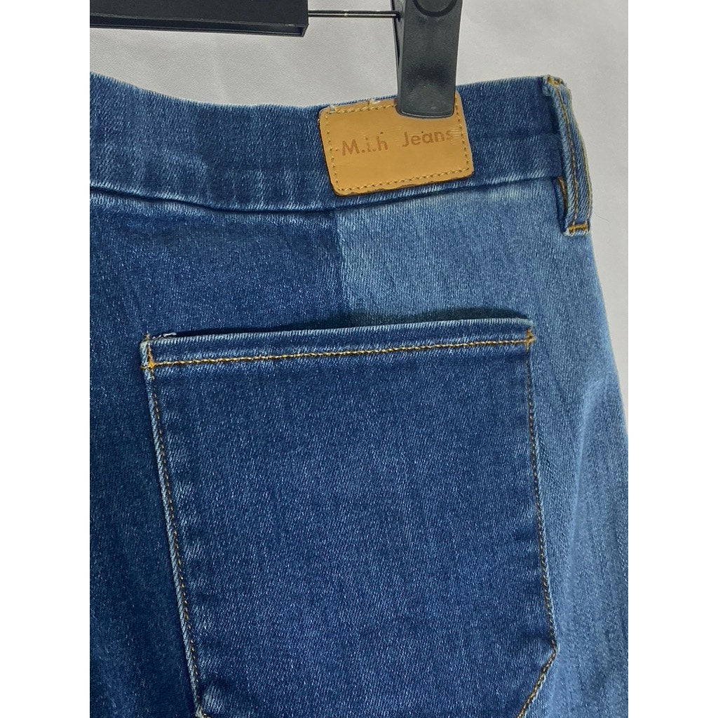 M.I.H JEANS Women's Blue Marrakesh High-Rise Cropped Kick Flare Denim Jean SZ 29