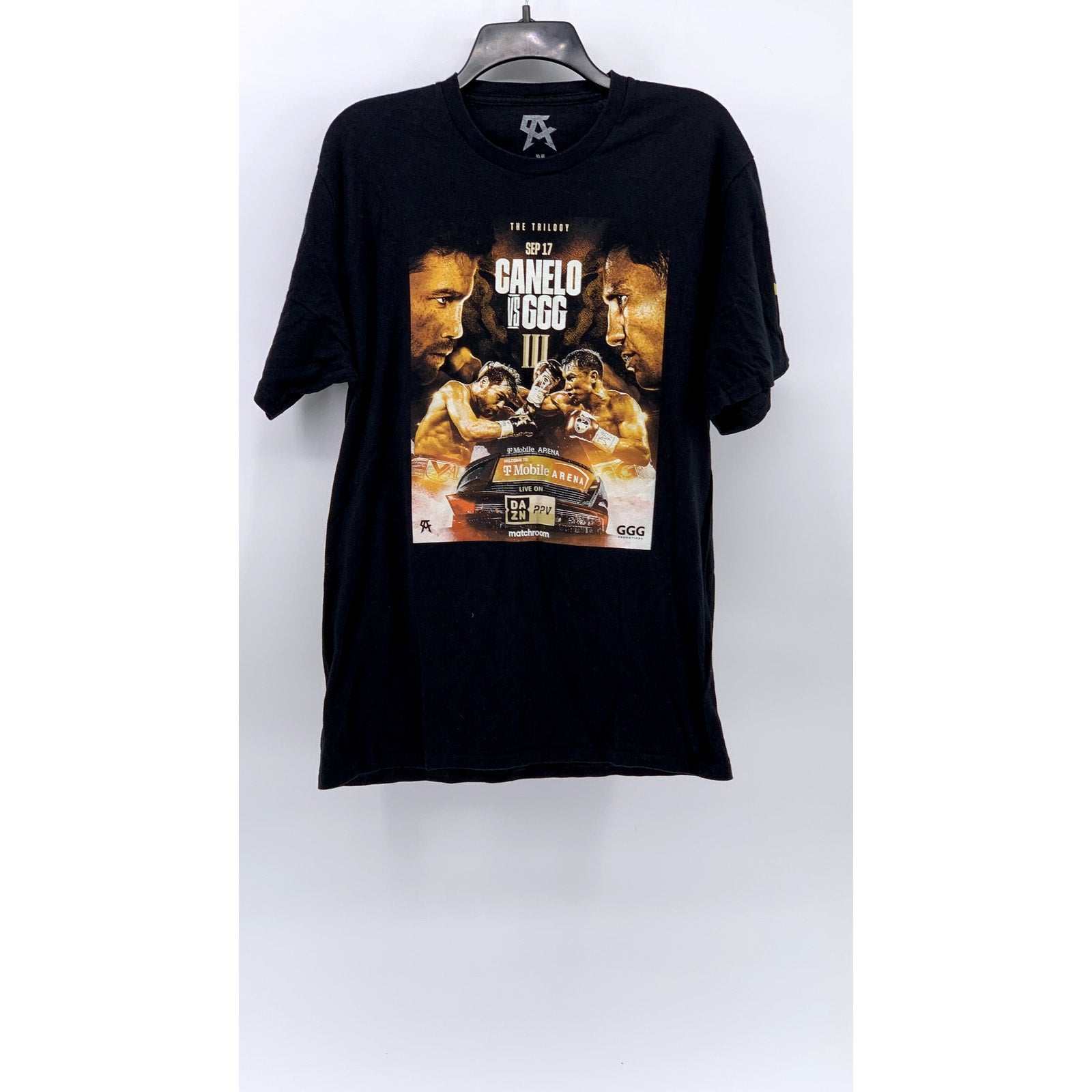 Unisex Black Canelo VS. GGG The Trilogy Graphic T-Shirt SZ M
