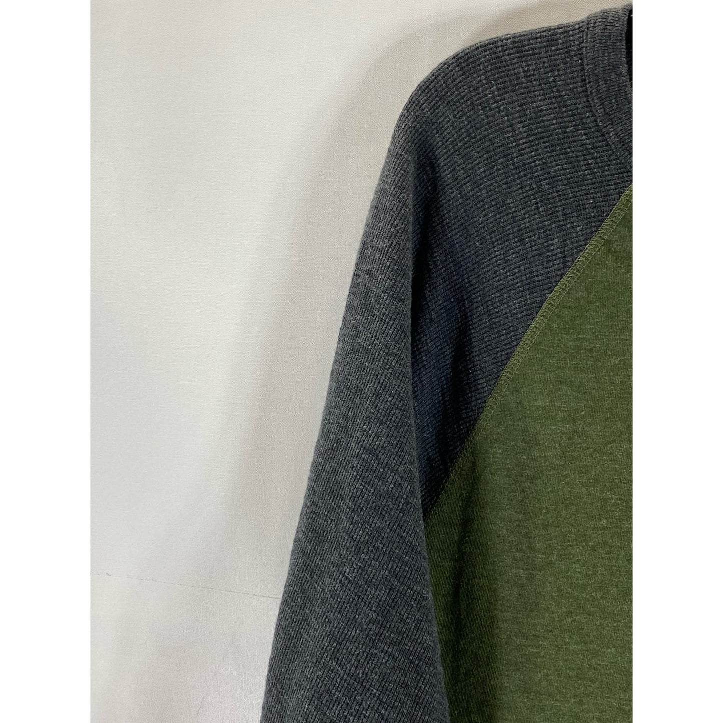 LUCKY BRAND Men's Green Colorblock Crewneck Thermal Long Sleeve T-Shirt SZ XL