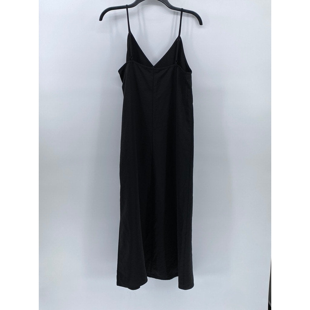 UNIQLO Women's Black V-Neck Camisole Midi Dress SZ S
