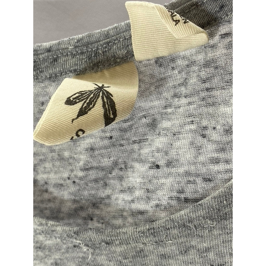 ANTHROPOLOGIE THREE FEATHER Women's Heathered Gray Crewneck Oversized Top SZ S