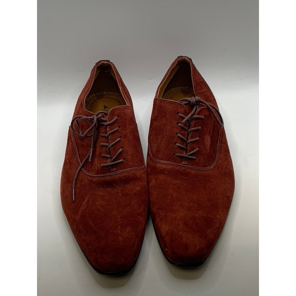 ALDO Men's Burgundy Suede Lace-Up Oxford Shoes SZ 8
