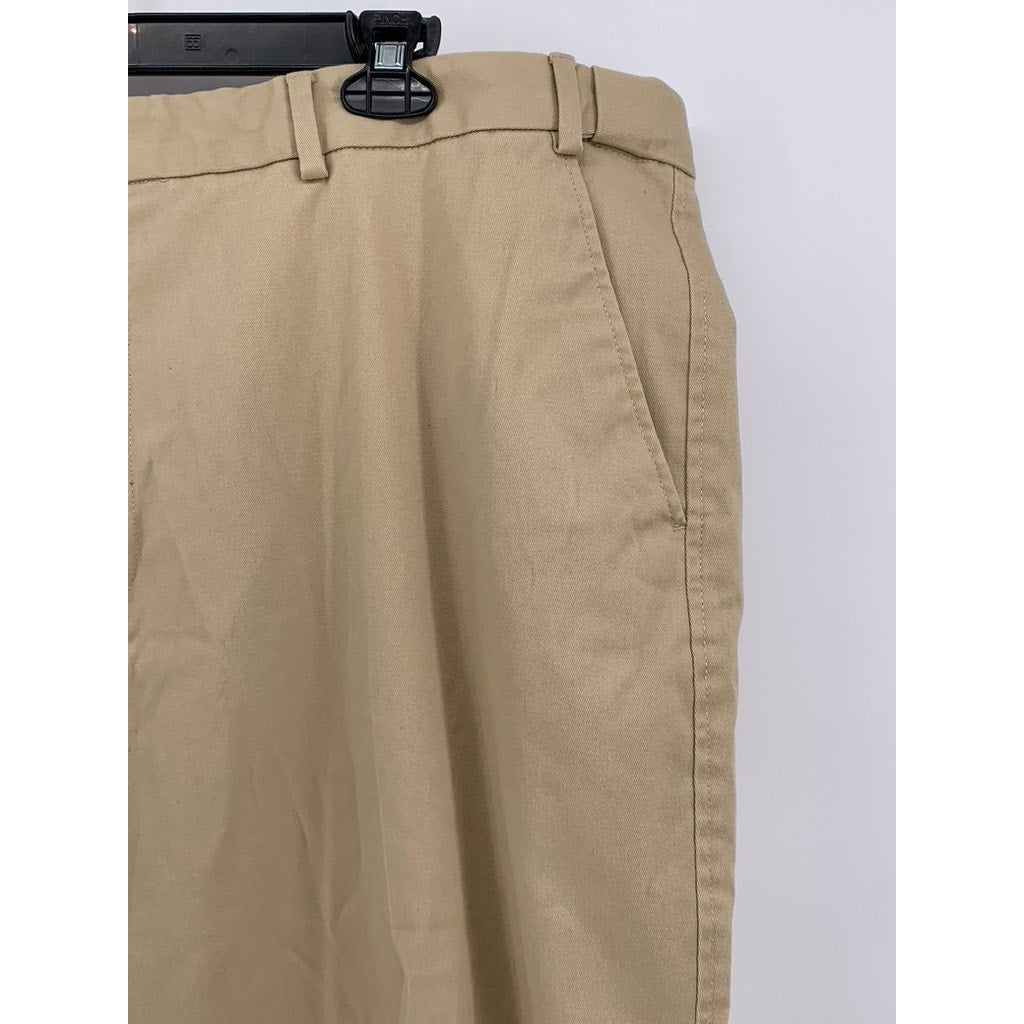 JOHN BLAIR Men's Tan Solid Short Dress Pant SZ 42S