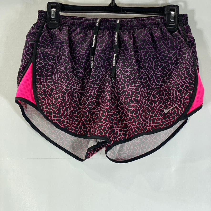 NIKE Women's Pink Starglass Printed Dri-FIT Drawstring Waist Running Shorts SZ S