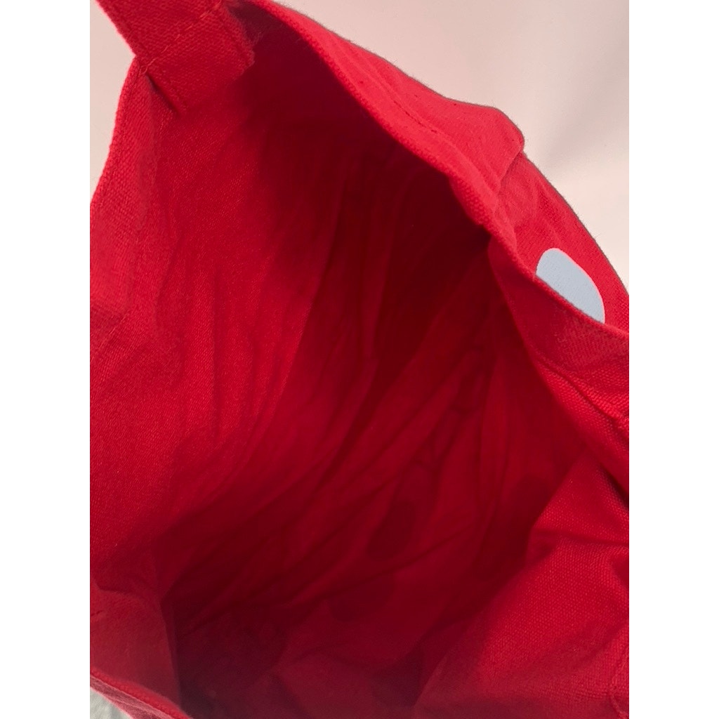 ETSY Red-Blue Polka Dot Brooklyn Canvas Tote Bag