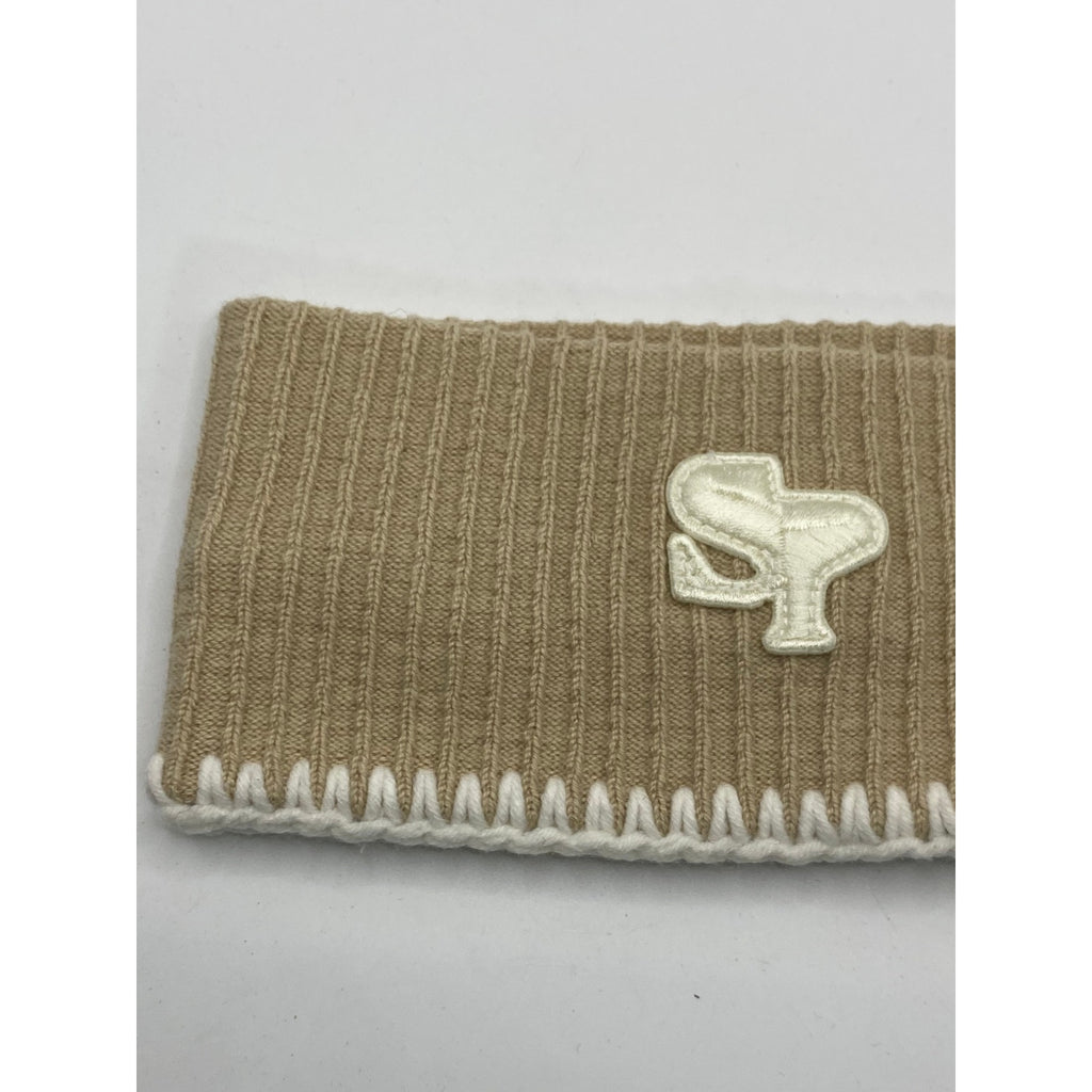 SPARKLING PIECE Women's Beige-White Patch Embroidered Headband SZ OS