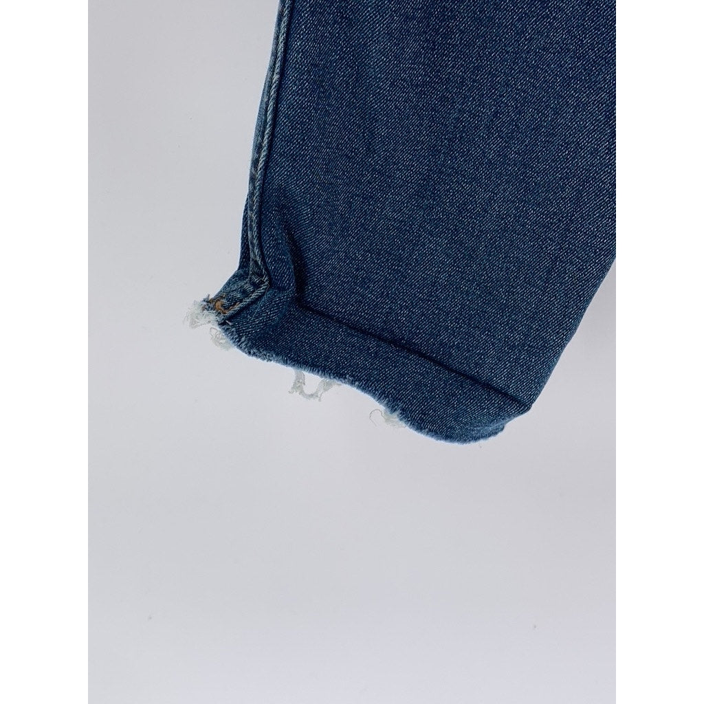 EVERLANE Women's Blue Denim The Vintage Skinny Ankle Button-Fly Jeans SZ 28