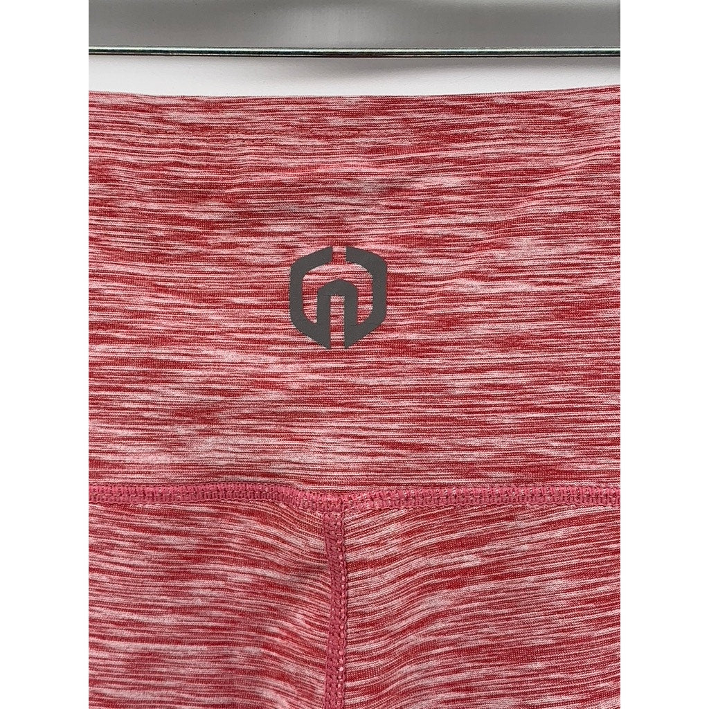 UNBRANDED Women's Pink Printed Cropped Leggings SZ 2XL