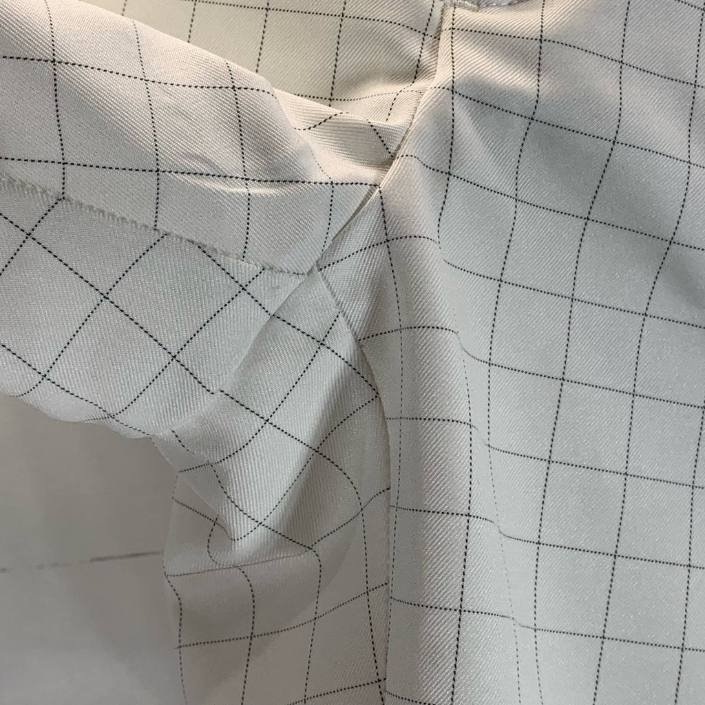 GREG NORMAN Men's White Checkered  Regular-Fit Chino Shorts SZ 34