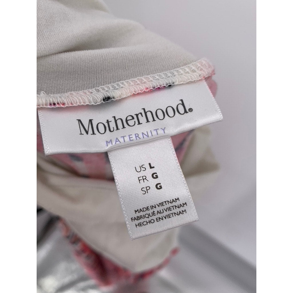 MOTHERHOOD Women's Red-Cream Floral Maxi Skirt SZ L