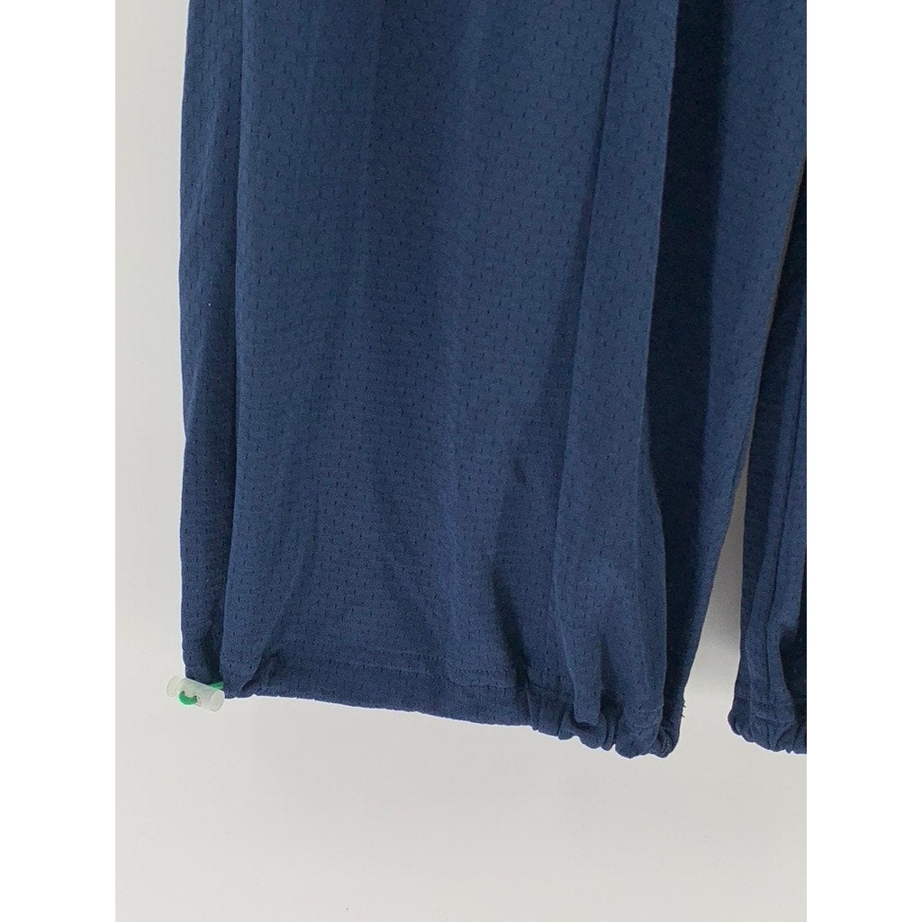 WOA Women's Blue Mesh Relaxed Wide-Leg Pull-On Cargo Pants SZ S