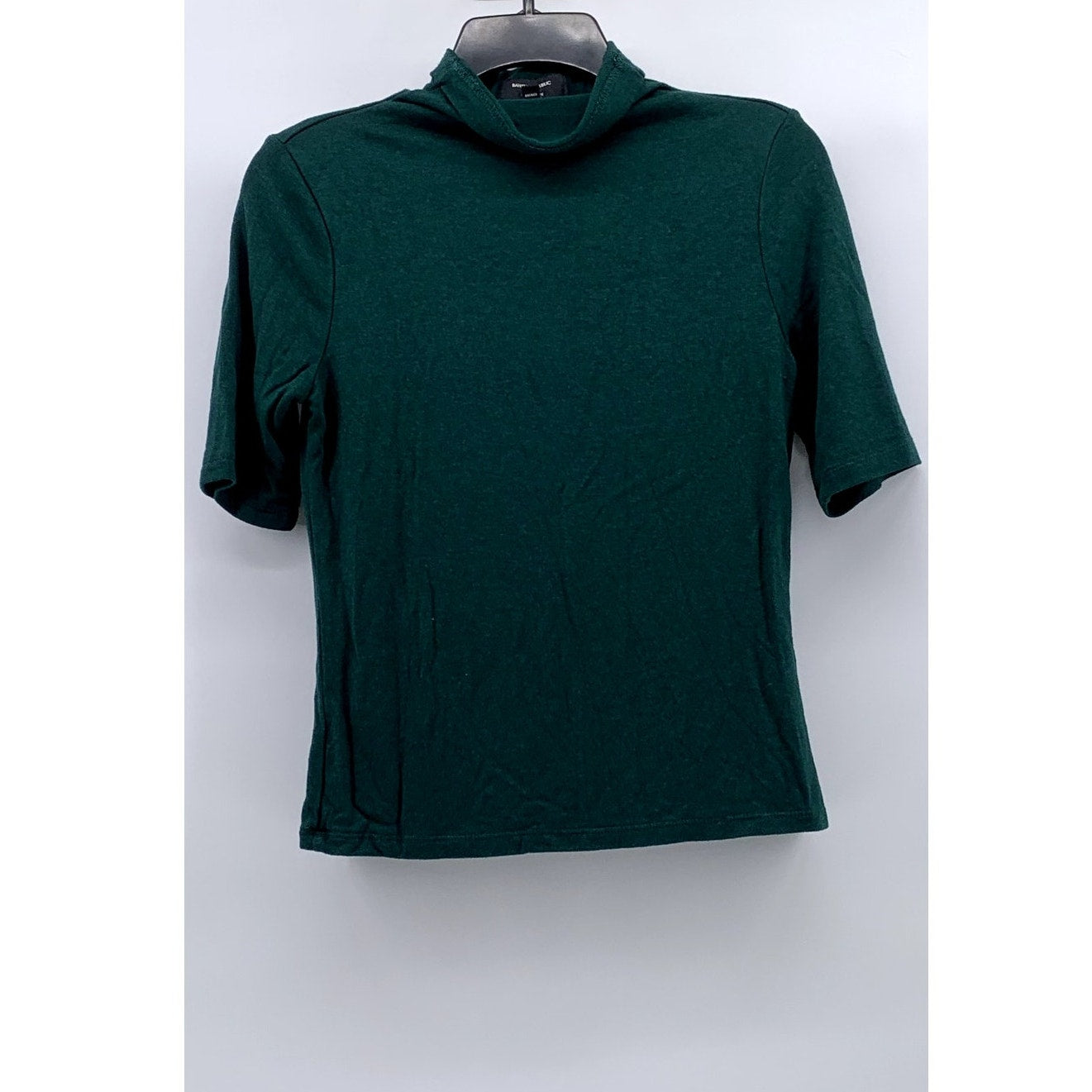 BANANA REPUBLIC Women's Green Soft Luxe Turtleneck Short Elbow Sleeve Top SZ S