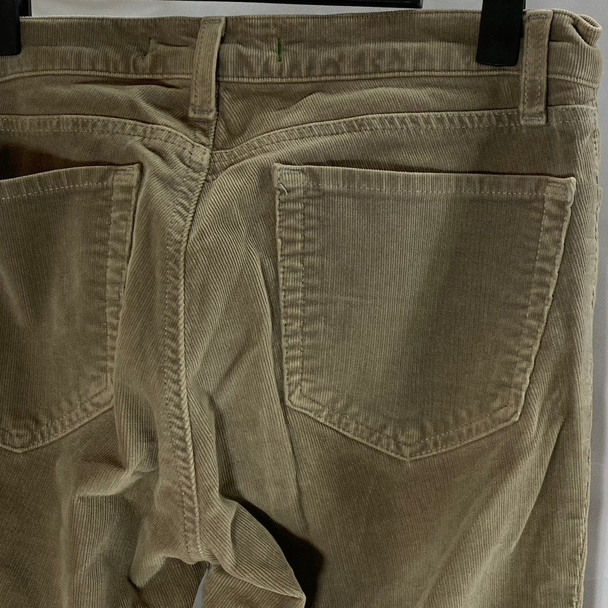 J BRAND Women's Moonstone Tan Cigarette Leg Five-Button Corduroy Pant SZ 27