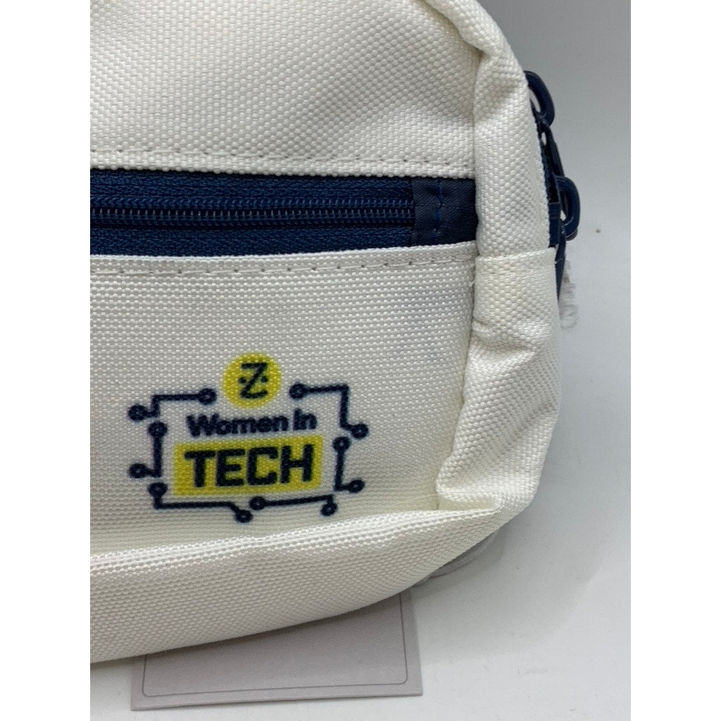 UNBRANDED Women's White-Blue Lightweight Logo Fanny Pack SZ OS