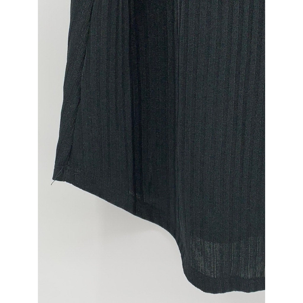 WORTHINGTON Sheer Black Ruffled Sleeve Blouse SZ XL