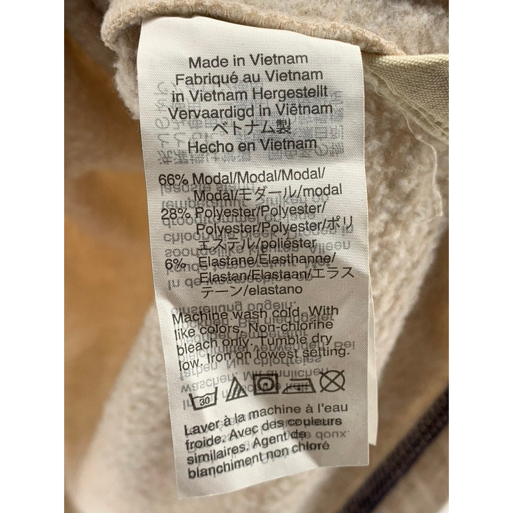 MADEWELL Women's Beige MWL Superbrushed Contrast-Stitched Sweatshirt SZ M
