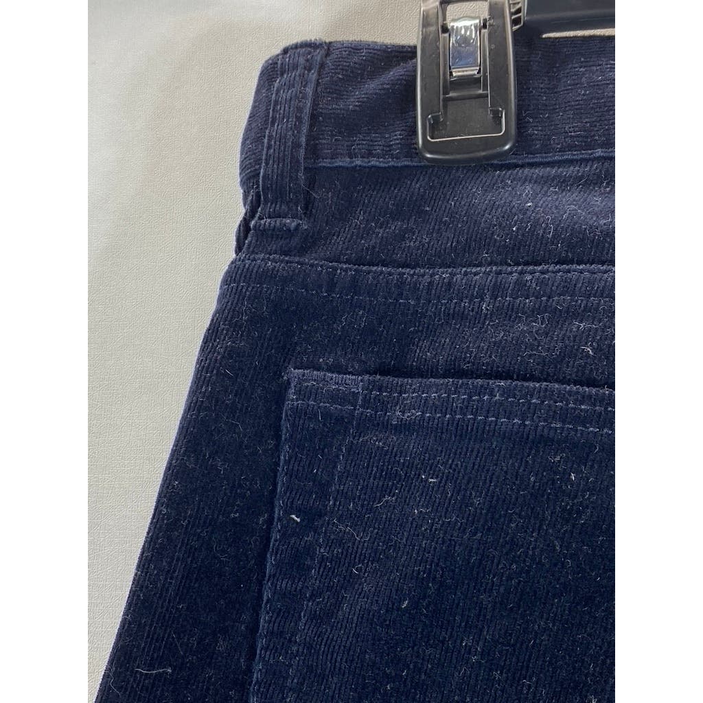 CLUB MONACO Women's Dark Blue 1985 Extra Slim-Fit Five-Pocket Corduroy Pant SZ32