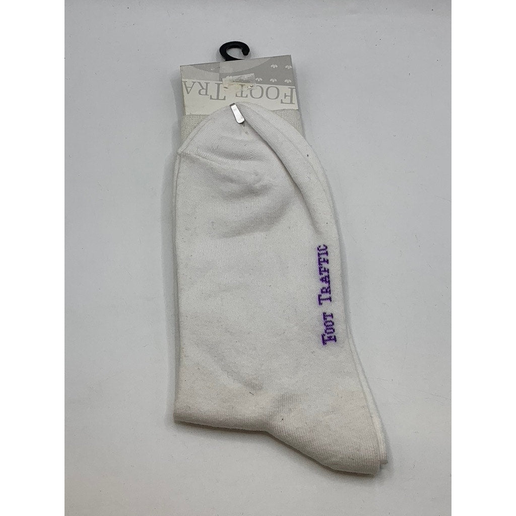 FOOT TRAFFIC Women's White Multi Sail Print Crew Socks SZ 4-10