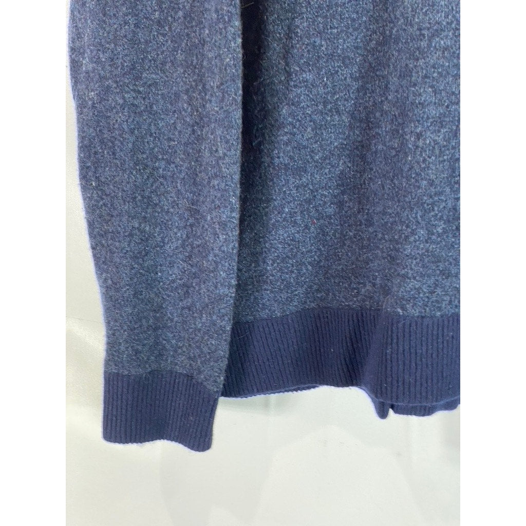 J. CREW FACTORY Men's Navy Lambswool Button-Front Bomber Sweater SZ 2XL