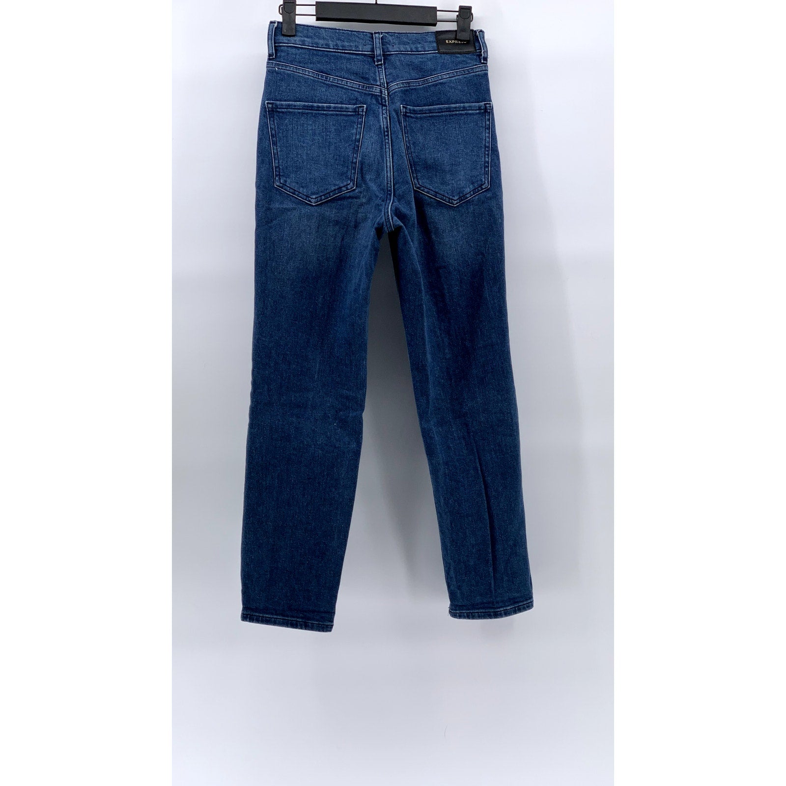 EXPRESS Women's Blue Medium Wash Denim High-Rise Mom Jeans SZ 00