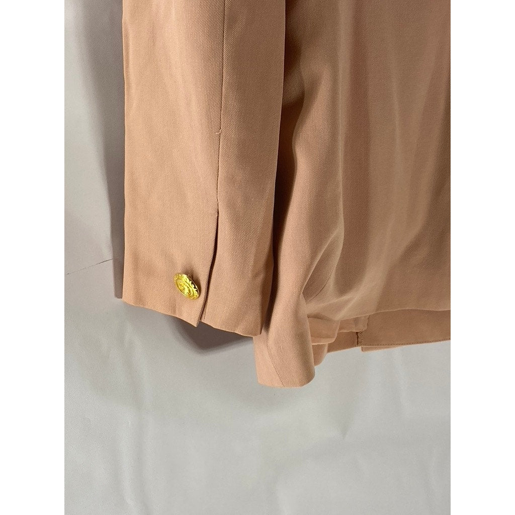 BICCI NEW YORK Women's Vintage Peach Wool Double Breast One-Button Blazer SZ 4