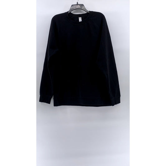 AS COLOUR SUPPLY Men's Black Solid Crewneck Long Sleeve Casual Sweatshirt SZ XL
