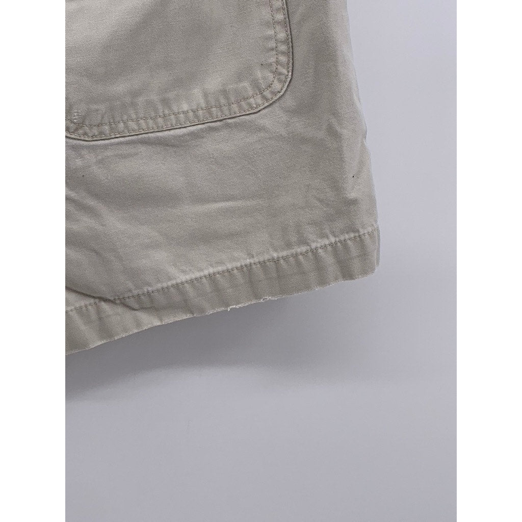 AMERICAN EAGLE Women's Vintage Beige Denim Cargo Shorts SZ 4