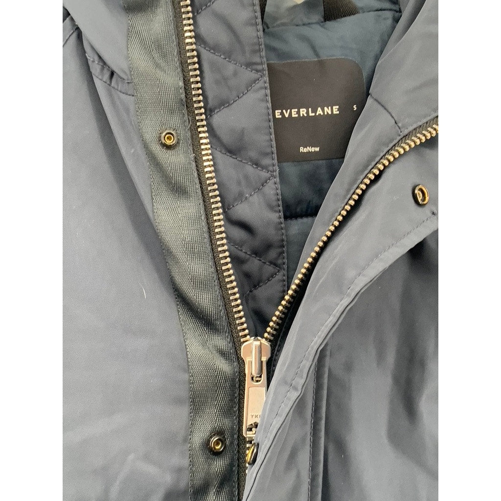 EVERLANE Men's Navy The Renew Long Parka Jacket SZ S