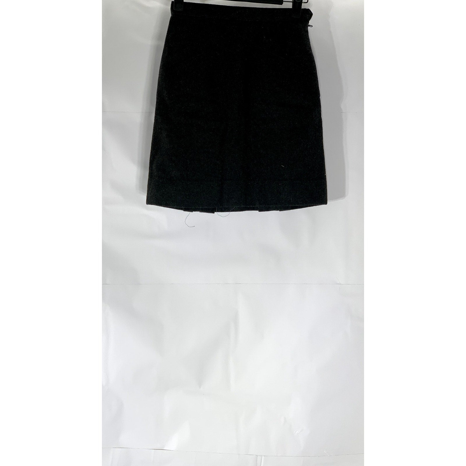 UNBRANDED Women's Vintage Dark Gray Wool-Blend Prep Core Mini Skirt SZ S