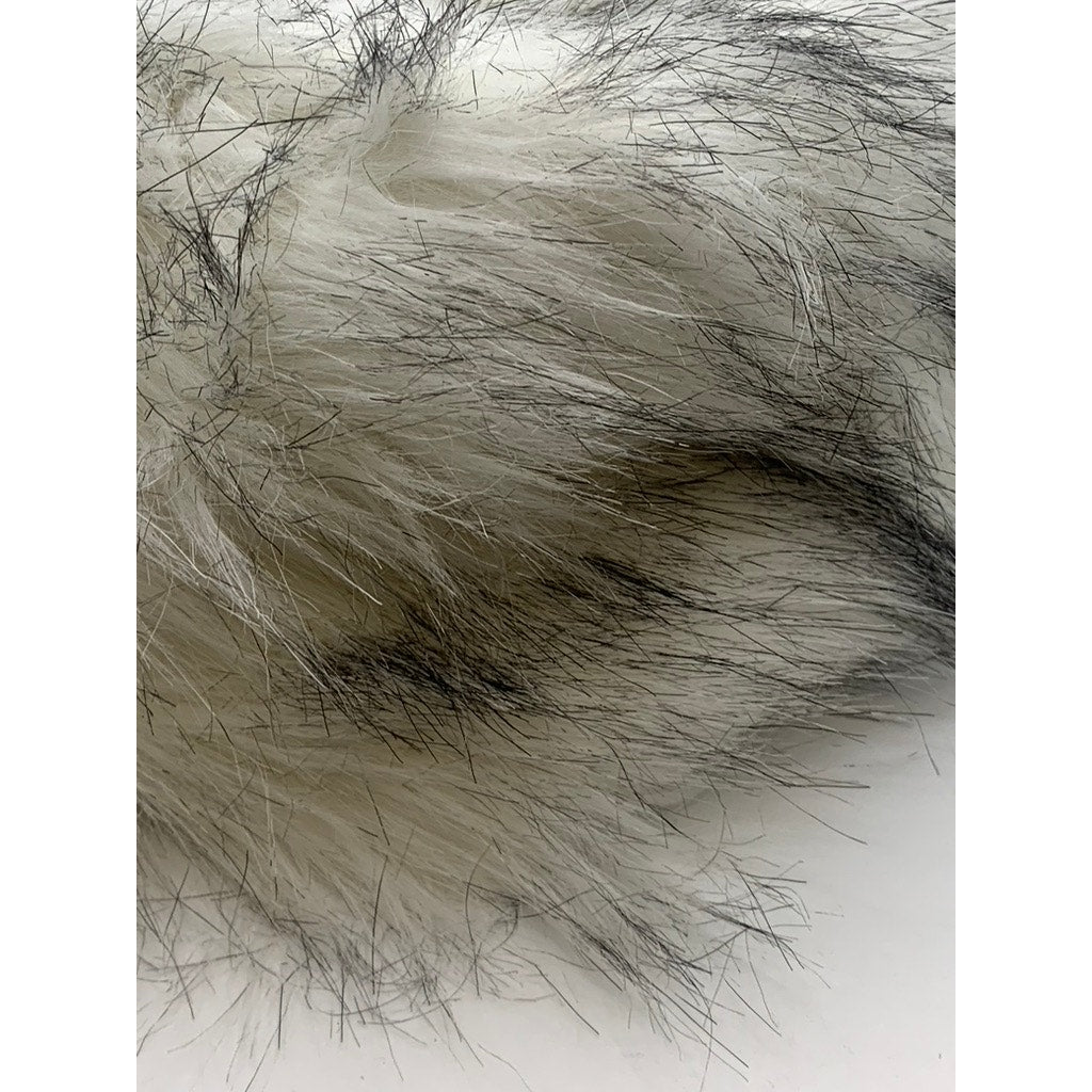 UNBRANDED Women's White-Gray Faux Fur Hat SZ OS