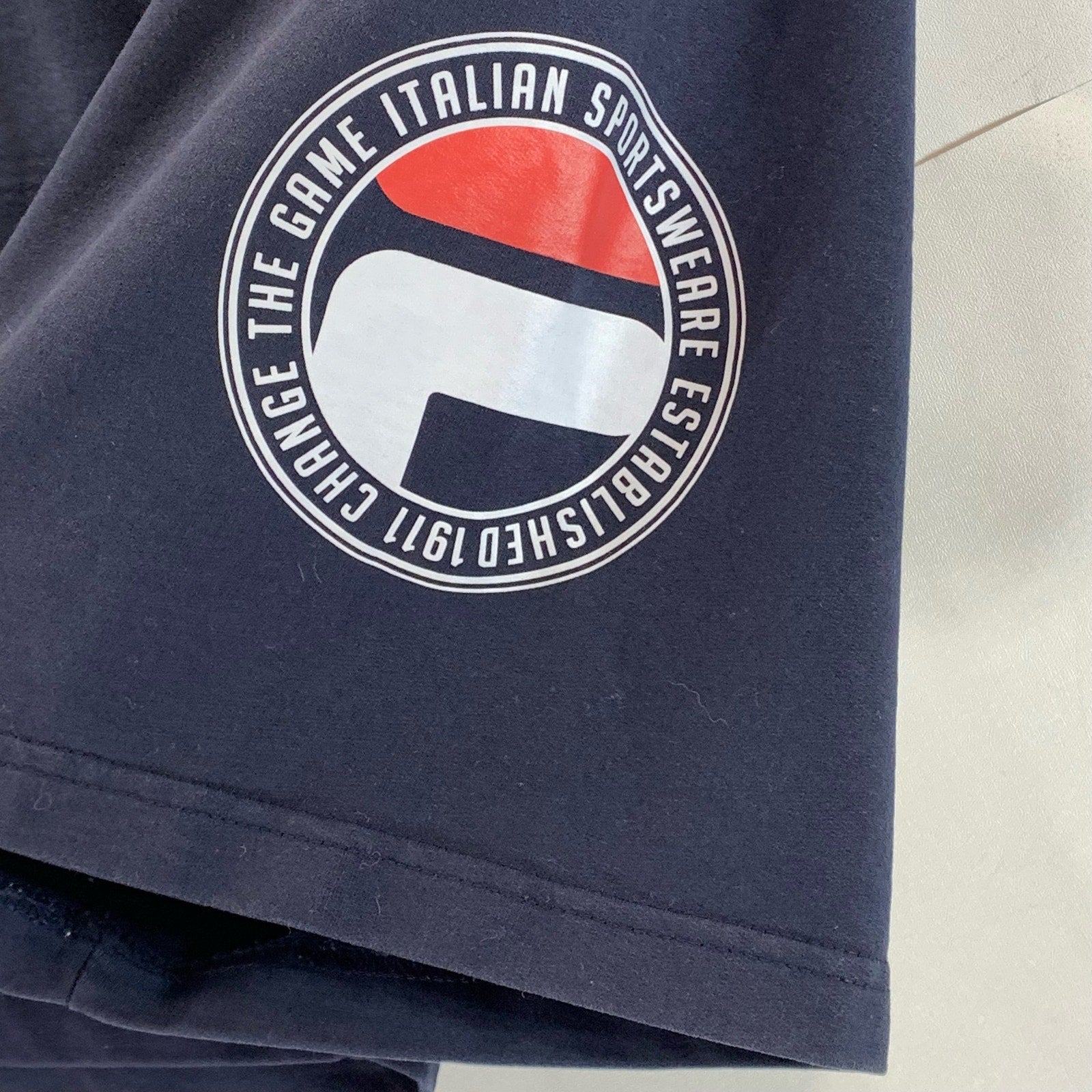 FILA Men's Navy Change The Game Sportwear Drawstring Pull-On Shorts SZ L