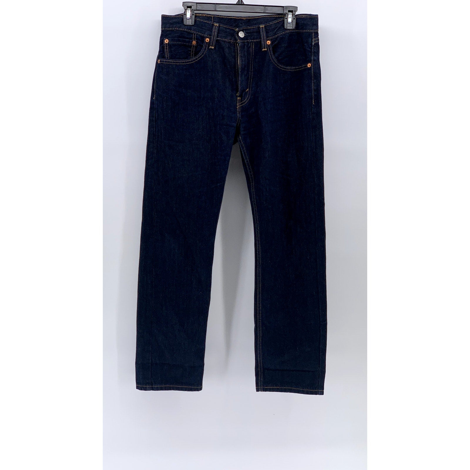 LEVI'S Men's Rinsed Indigo Denim 505 Regular-Fit Straight-Leg Jeans SZ 31X30