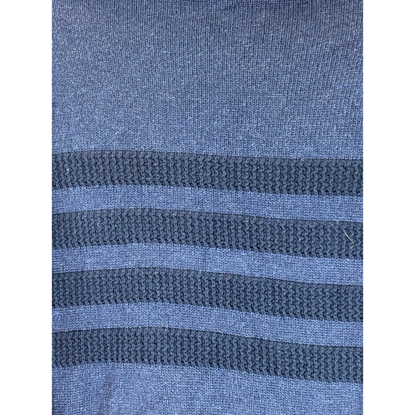 TAHARI Men's Blue Striped Knit Quarter-Zip Pullover Sweater SZ M
