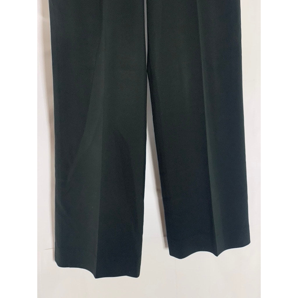 A MOVEABLE FEAST Women's Black Solid Wide-Leg Straight Pant SZ 2