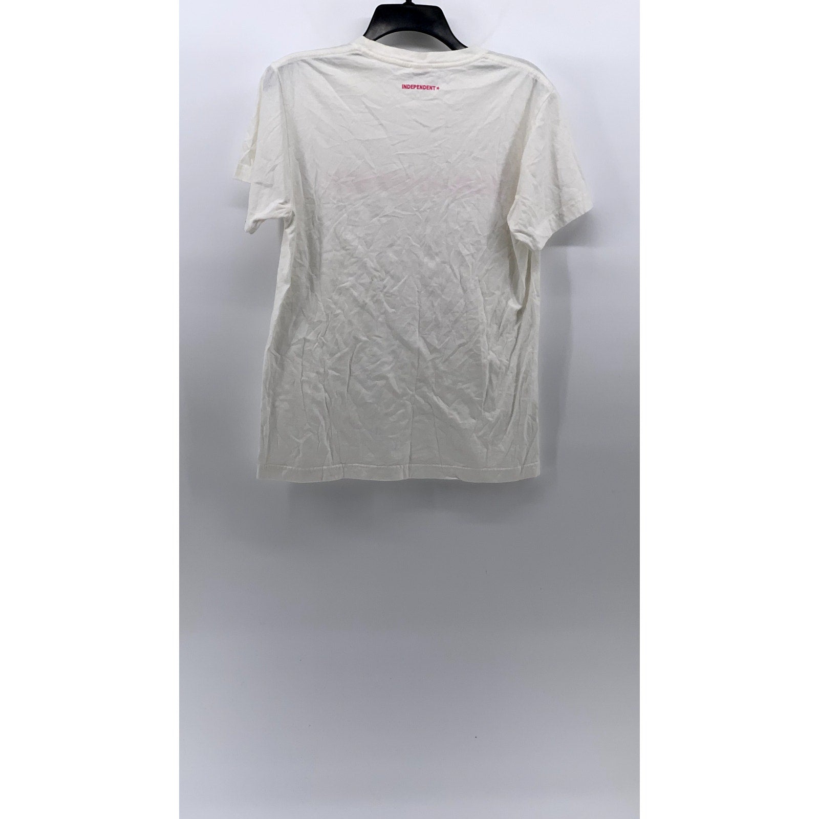 STEDMAN COLLECTION Men's White-Pink Crewneck Short Sleeve Casual T-Shirt SZ S