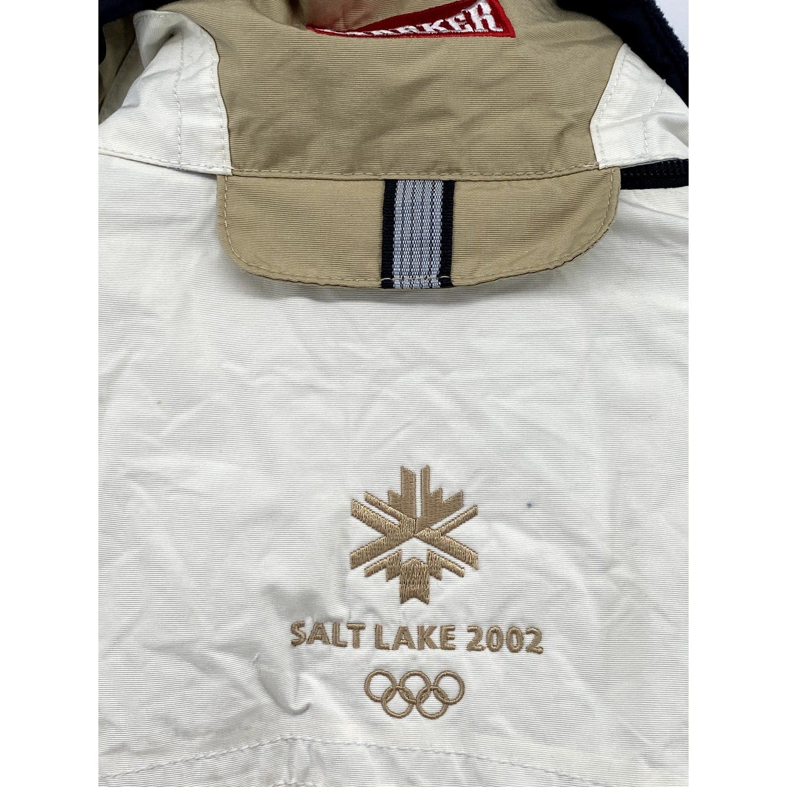 MARKER Women's Vintage White-Tan Salt Lake 2002 Olympics Winter Jacket SZ 6