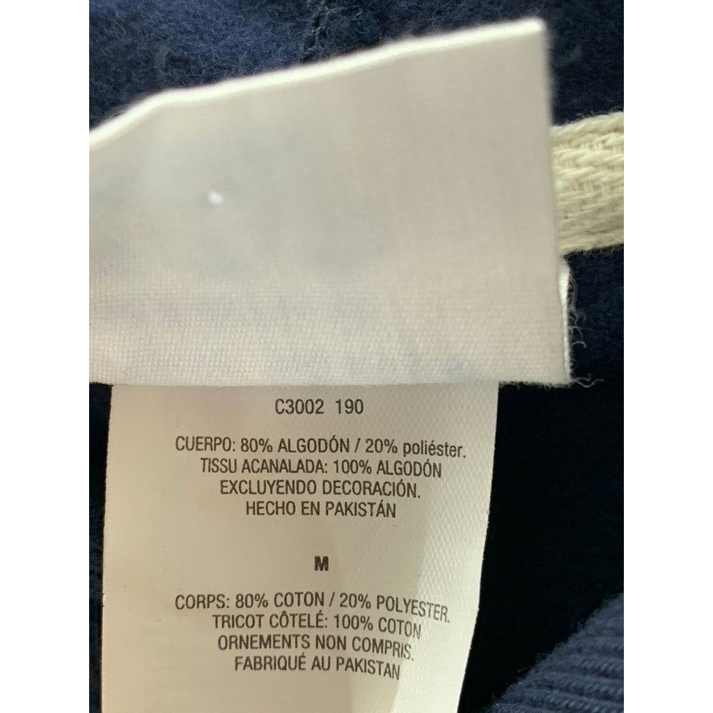 CHAMPION Men's Navy reverse Weave Gould Husky Graphic Pullover Hoodie SZ M