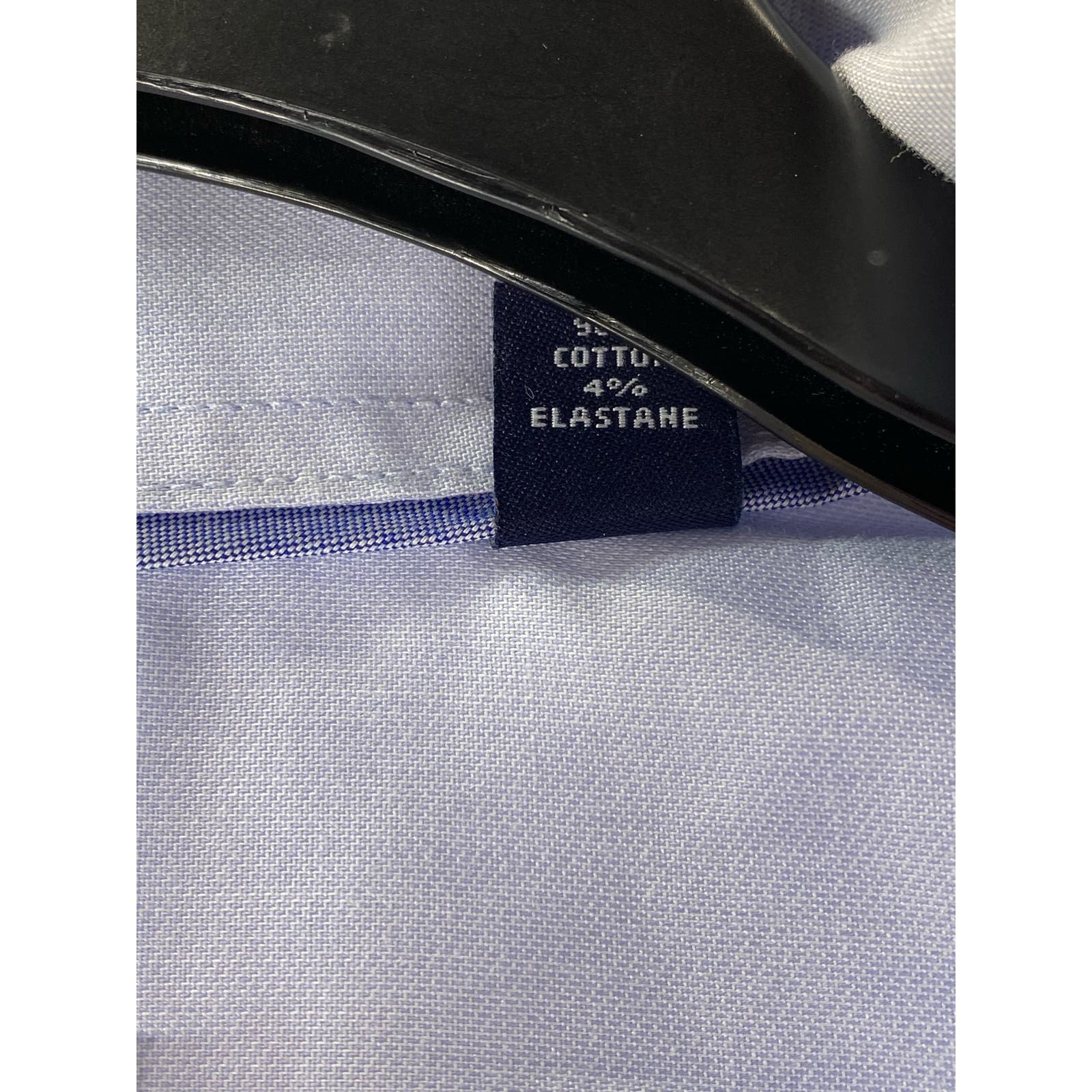 TOMMY HILFIGER Men's Light Blue TH Flex Supima Regular-Fit Stretch Shirt SZ 16