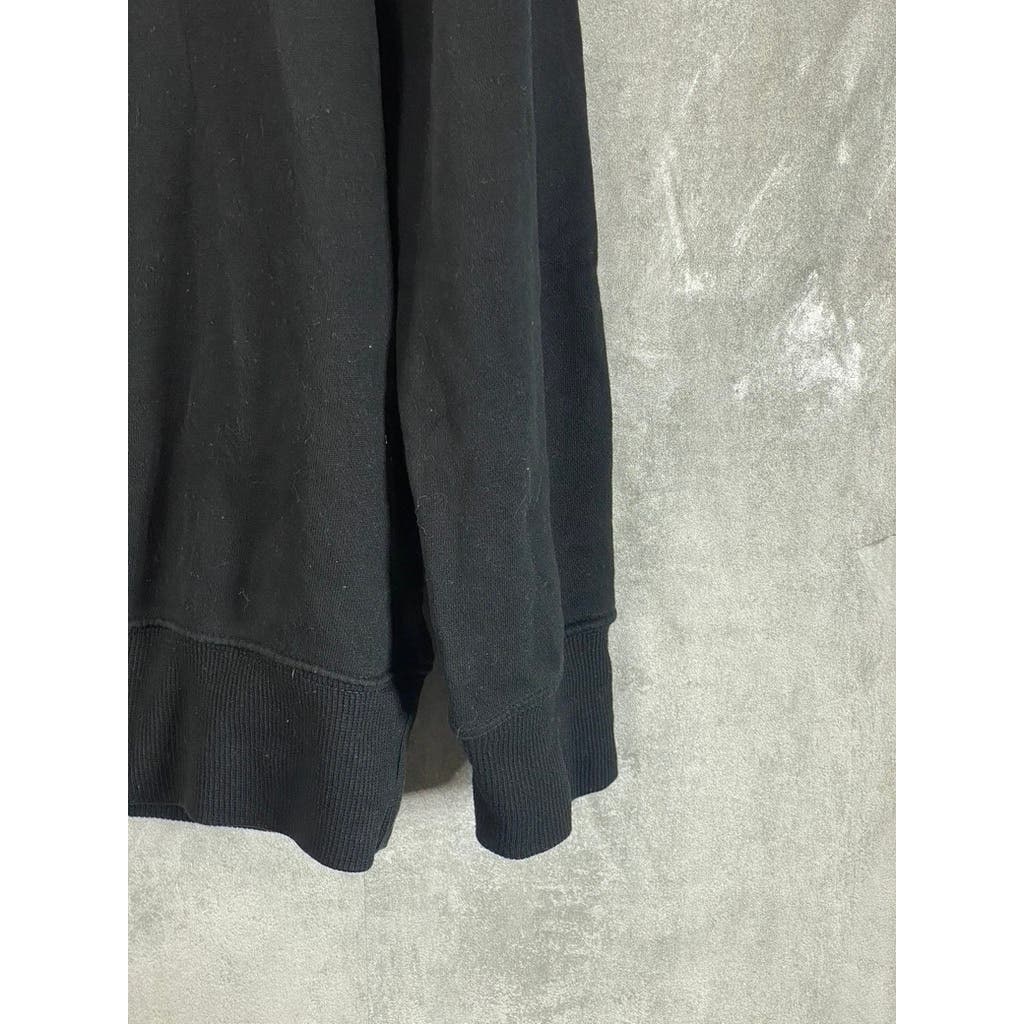 GOODFELLOW & CO Men's Black Solid Regular-Fit Crewneck Pullover Sweatshirt SZ M