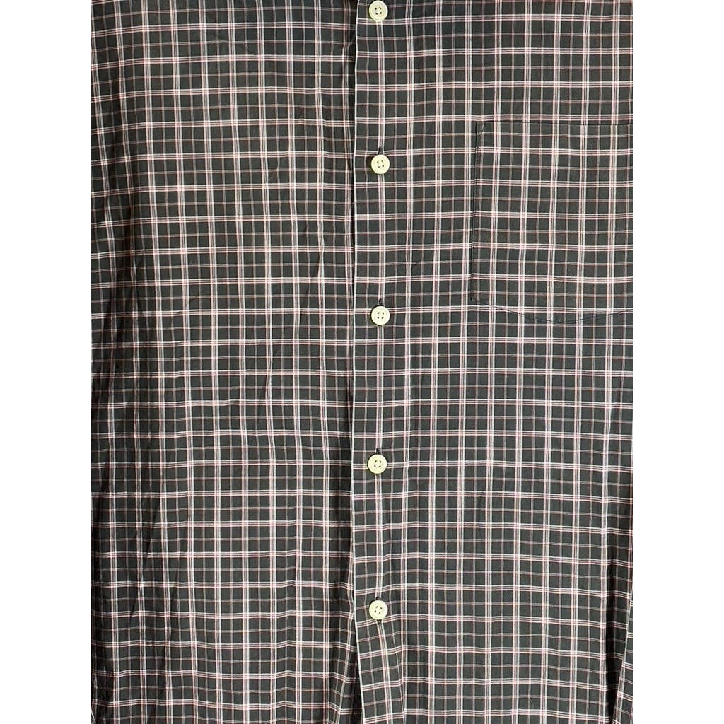 JOHN VARVATOS STAR U.S.A. Men's Black/Red Plaid Button-Up Long Sleeve Shirt SZ L