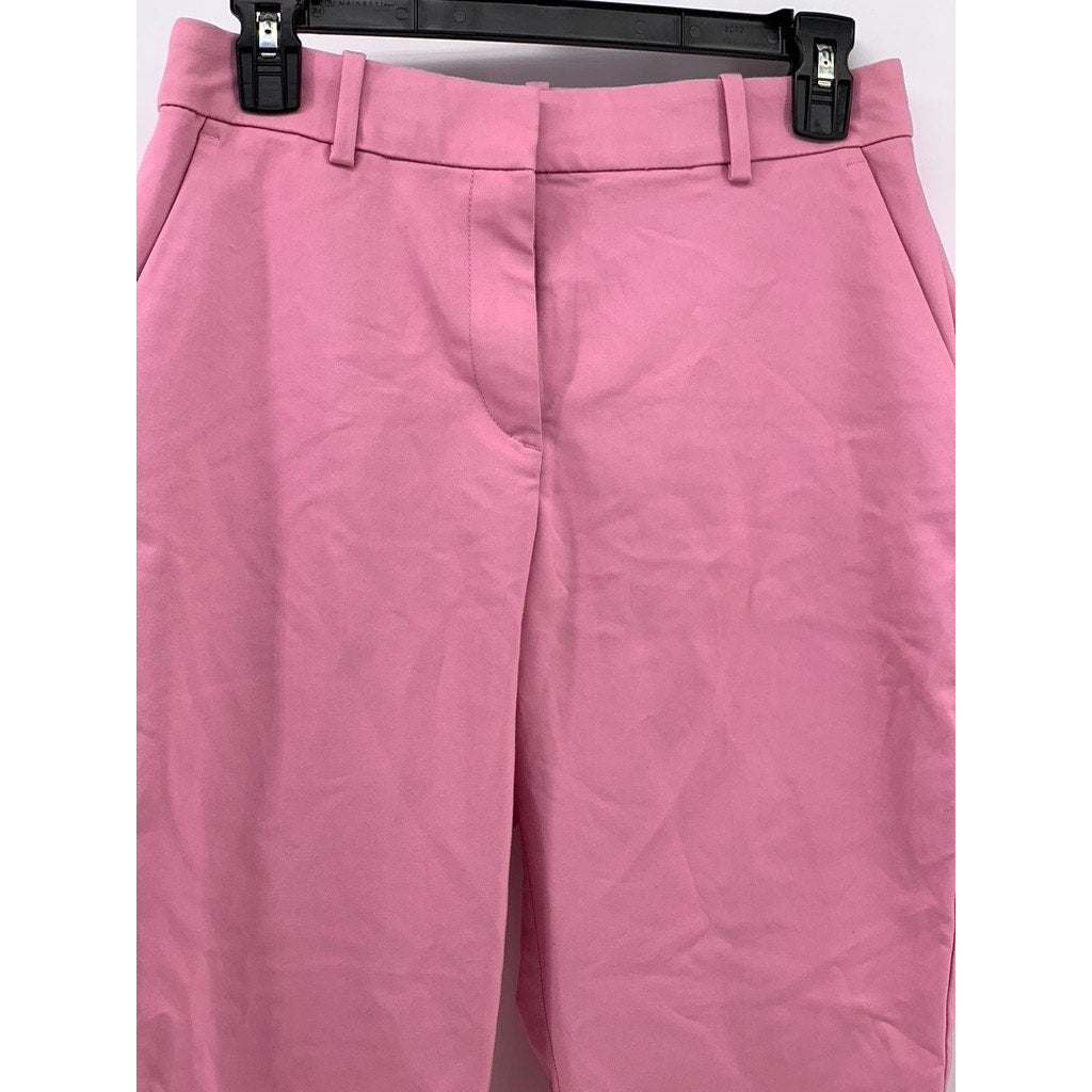 H&M Women's Bubblegum Pink Solid Skinny Leg Mid-Rise Pant SZ 6