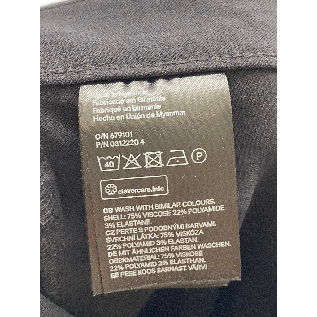 DIVIDED By H&M Women's Black Skinny-Leg Regular-Fit Pocketless Dress Pant SZ 8