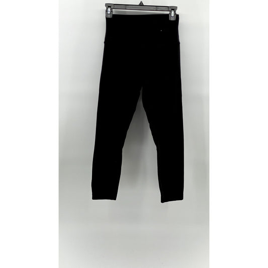 LULULEMON Women's Black High-Rise Cropped Pull-On Leggings SZ 6
