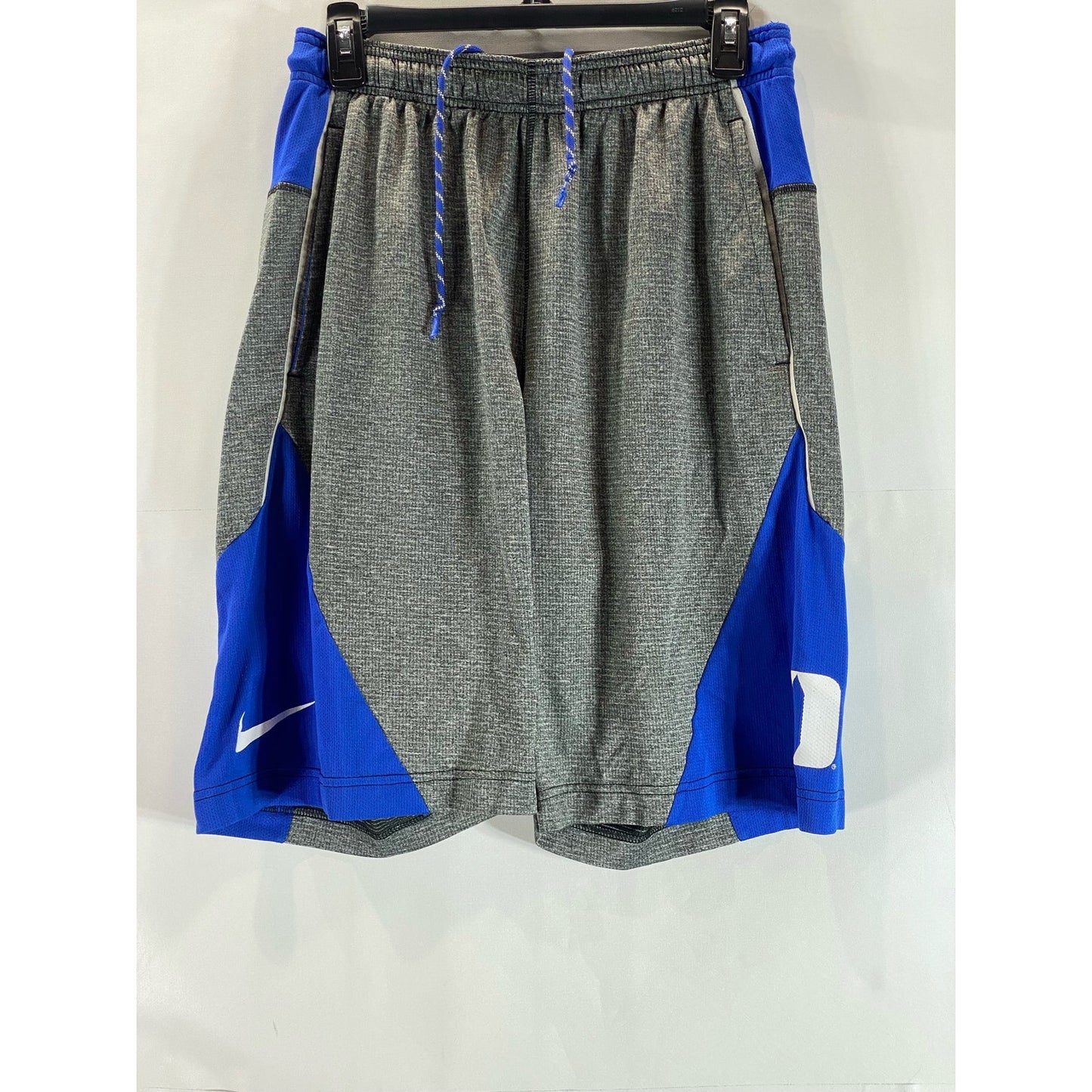 NIKE Men's Blue/Gray Colorblock Dri-Fit Drawstring Pull-On Shorts SZ M