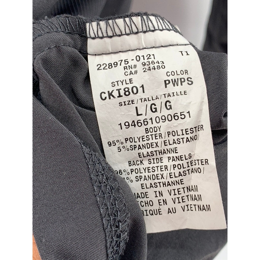 UNBRANDED Men's Charcoal Gray Half-Button Long Sleeve Sweater SZ L