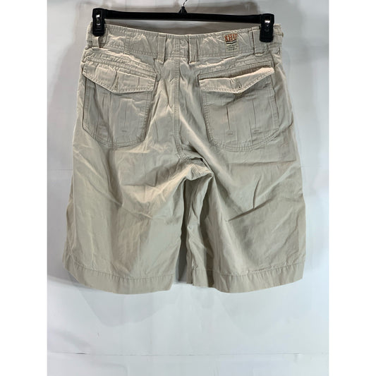LUCKY BRAND BY GENE MONTESANO Men's Beige Regular-Fit Chino Shorts SZ 32