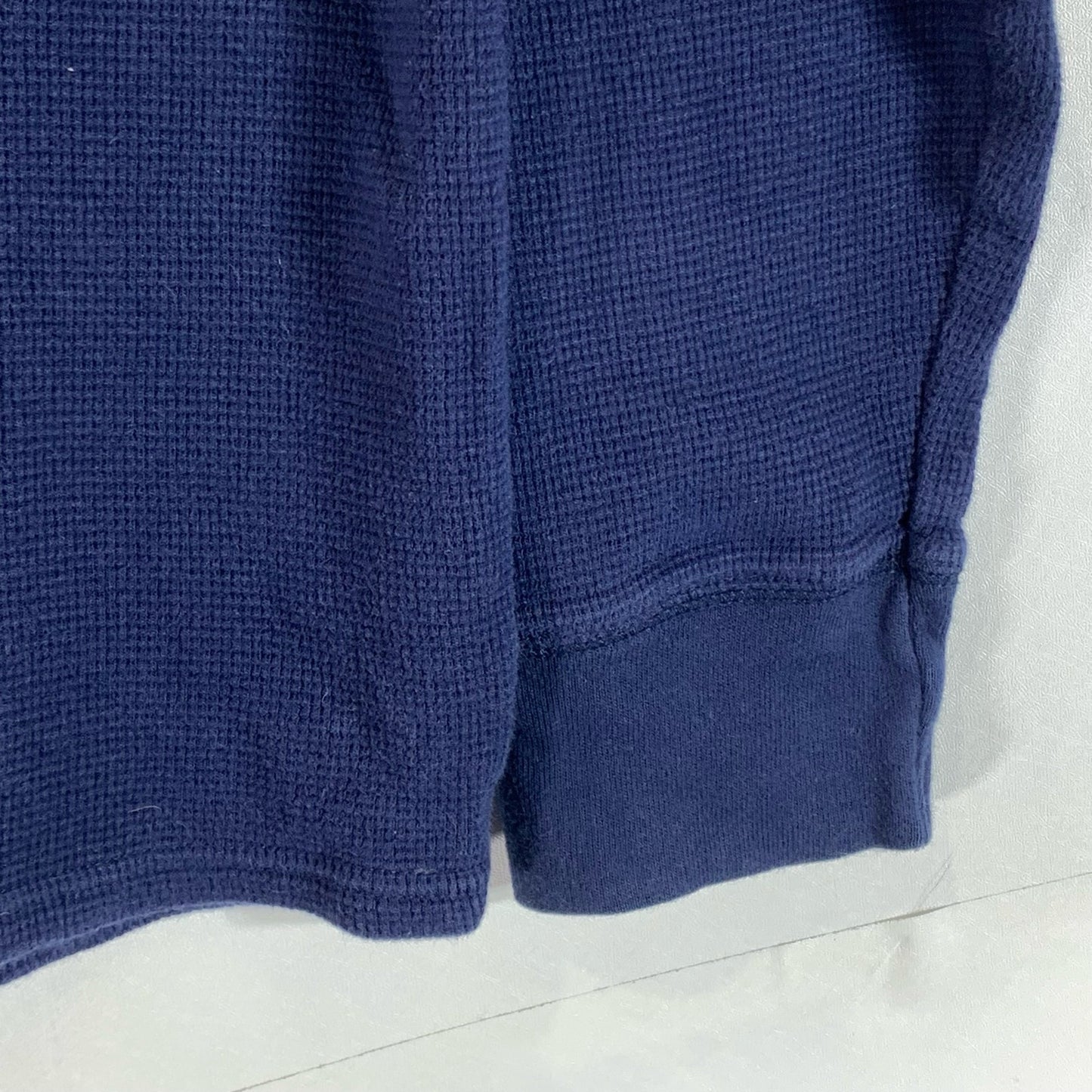 POLO RALPH LAUREN Men's Navy Crewneck Waffle-Knit Long Sleeve Sleep Shirt SZ L