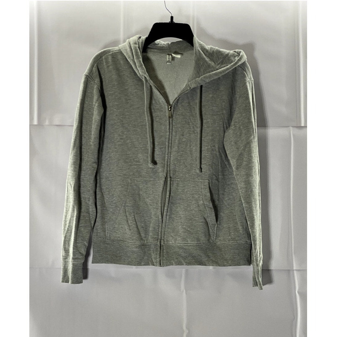 DIVIDED By H&M Women's Grey Heather Casual Zip-Up Hooded Sweater SZ XS
